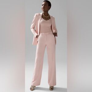 WHBM Luna Wide Leg Trousers in Rose Smoke - this color sold out online!